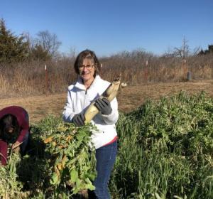 Darla Black with a radish 