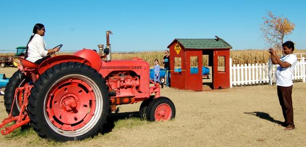 Posing with the Tractor